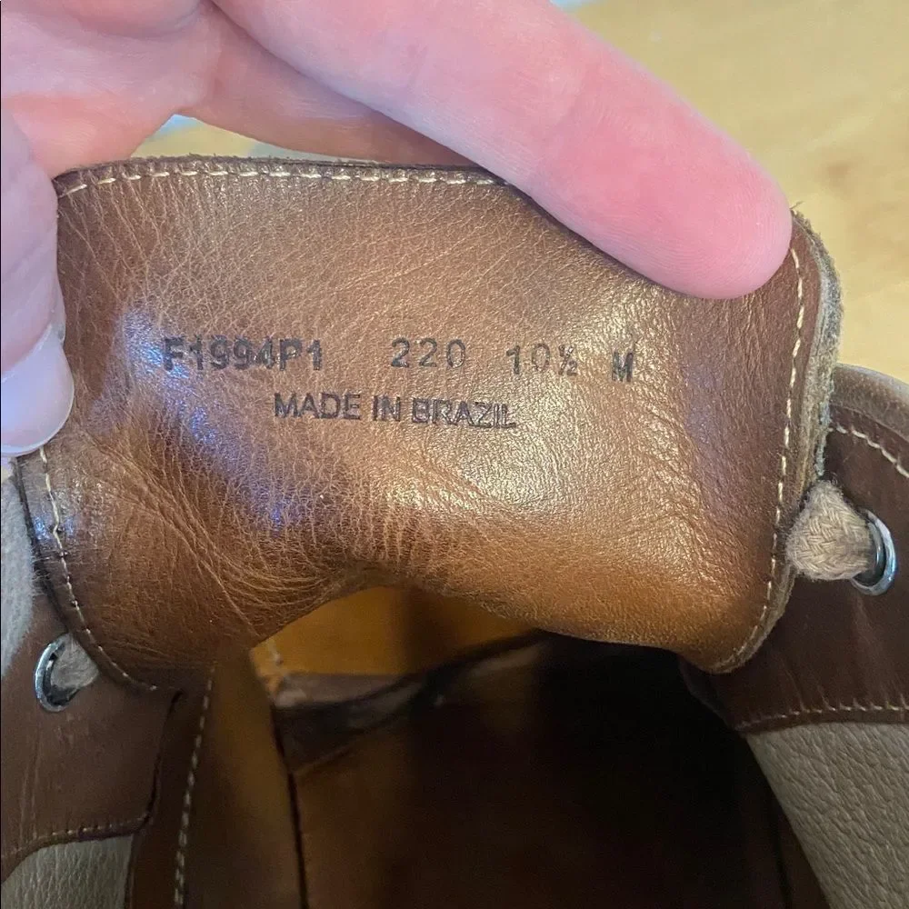 John Varvatos Two-Tone Brown Dylan Suede Chukka Boots Size 10 1/2